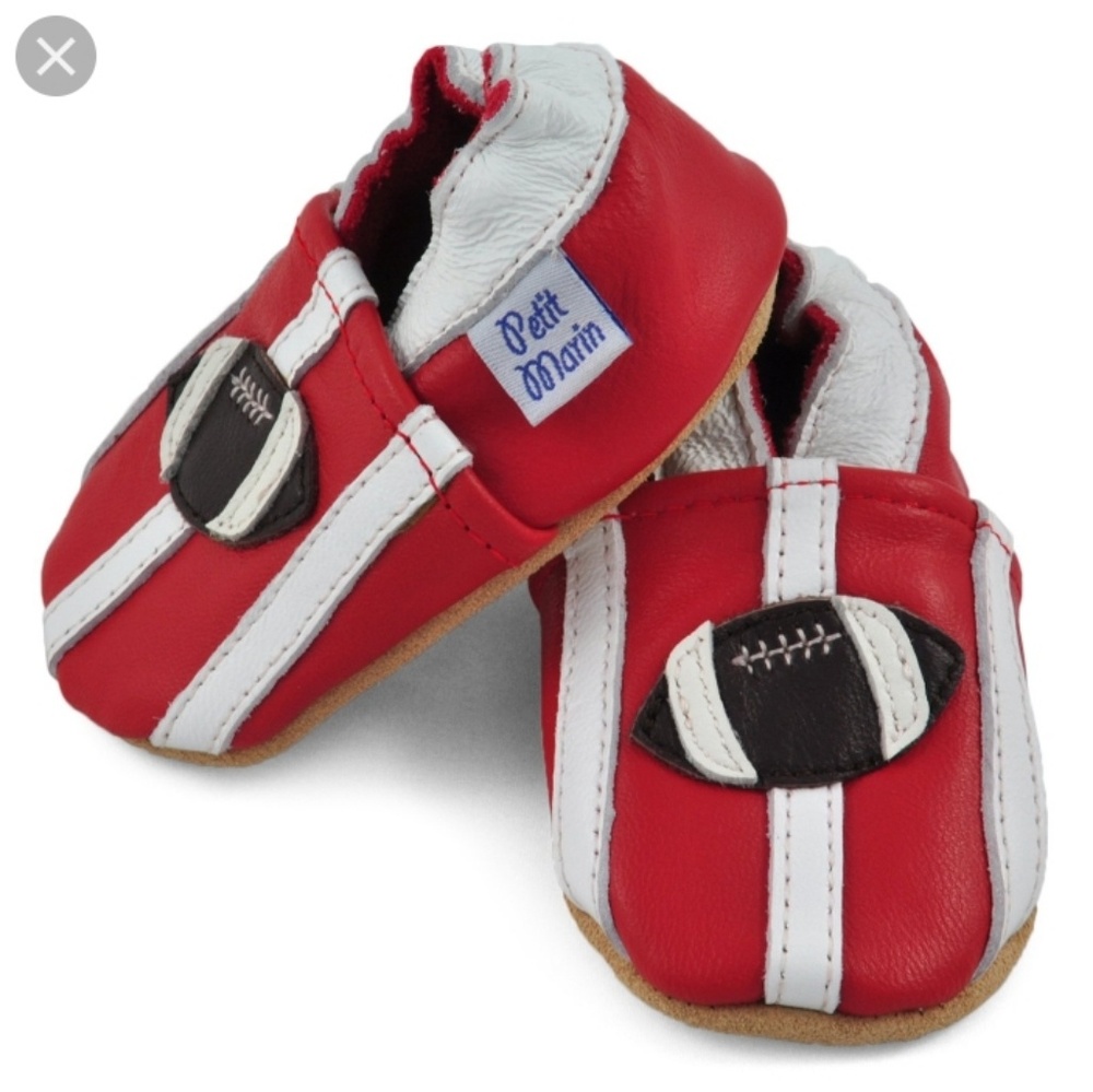 Petit Marin 6-12mnths Leather Football Baby Shoes